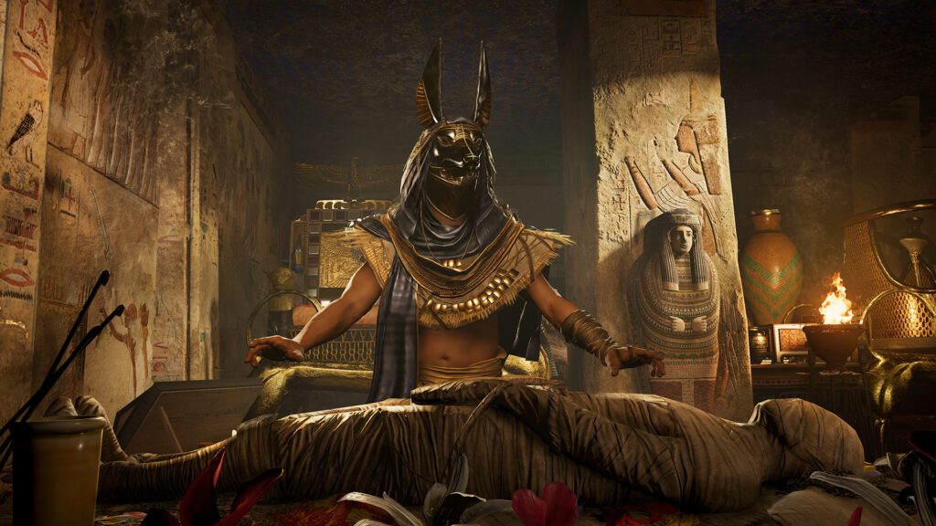 Angespielt: Die Microsoft Xbox One X im Härtetest 6 Assassins Creed Origins Hetepi Mummification 2