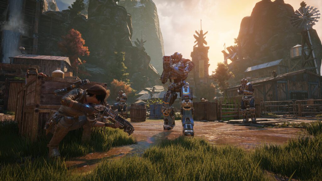 Angespielt: Die Microsoft Xbox One X im Härtetest 7 Gears4 Kait Kneeling