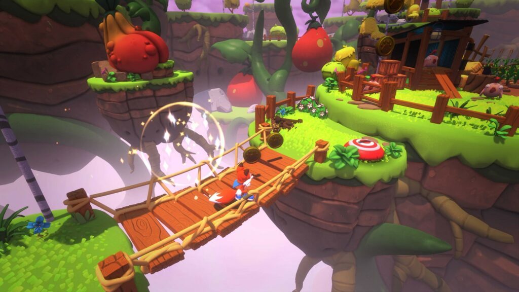 Angespielt: Die Microsoft Xbox One X im Härtetest 11 Super Luckys Tale Lucky Bridge