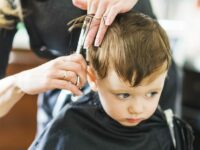 Hairdresser shears boy scissors