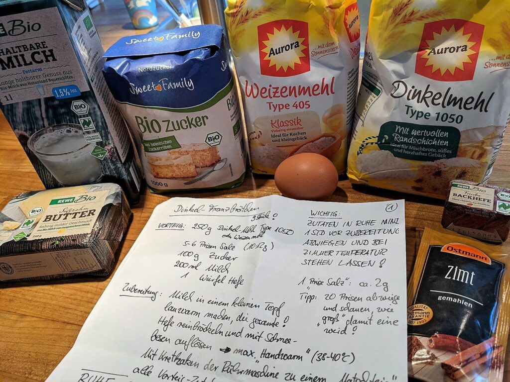 Rezept für Dinkel-Franzbrötchen - Zutaten