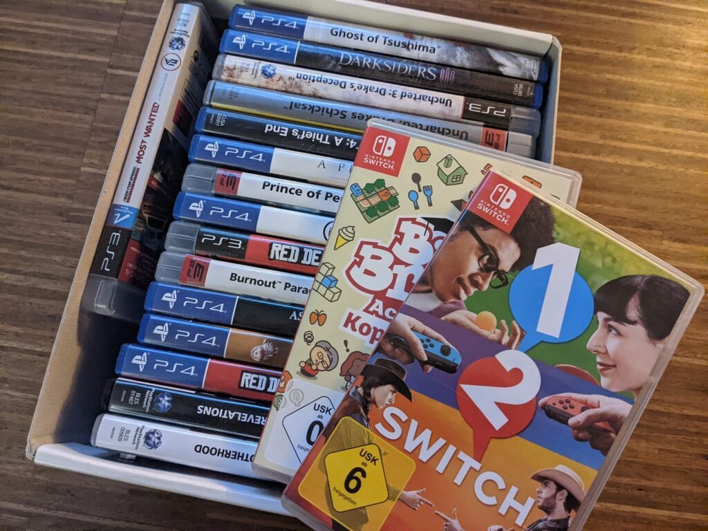 Games & Videos bei eBay verkaufen - ein Erfahrungsbericht 6 spielekiste ps4 switch
