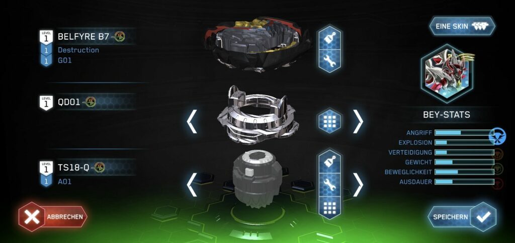 Duell der Kreisel - mit Beyblade in der Arena 7 In der Beyblade-App werden die eigenen Produkte in die digitale Spielwelt übertragen.