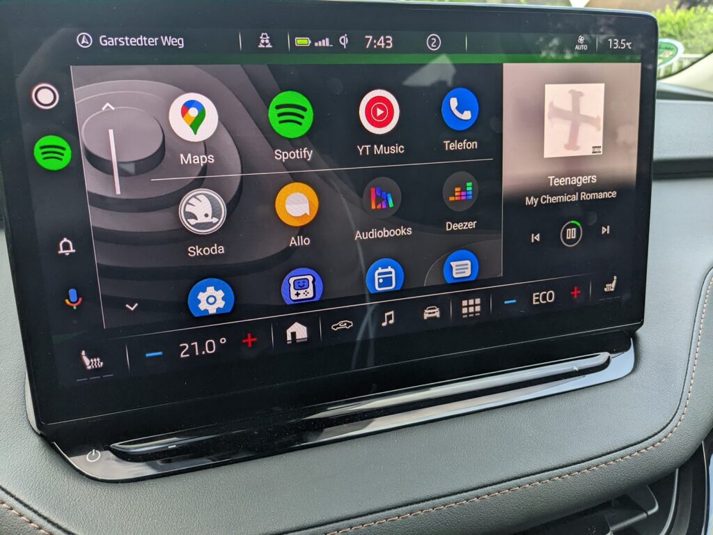 Škoda Enyaq iV 80 als Familienauto - das Elektro-SUV im Test 14 skoda enyaq iv 80 android auto