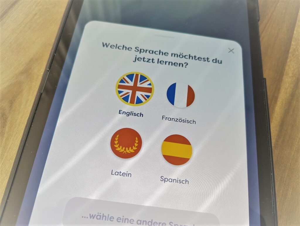 Spielerisch Vokabeln lernen - Sprachen üben mit der cabuu App 2 cabuu auswahl sprache