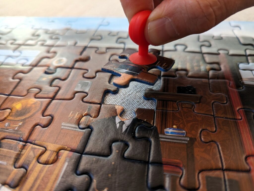 puzzle x crime ravensburger spiel saugnapf