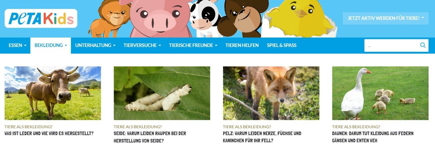 petakids.de - Kindgerechte Infos zu Tierschutz, Tierrechten & Ernährung 7 petakids
