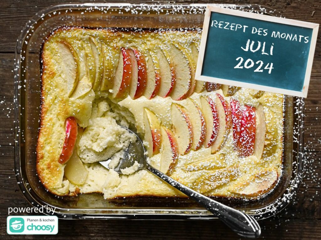 Rezept des Monats 07.24: Quark-Grießauflauf mit Apfel