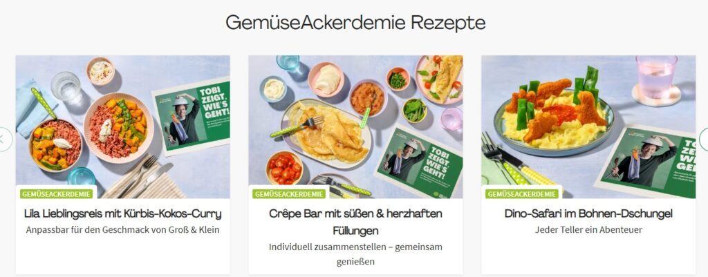 Gemüse ohne Meckern - HelloFresh & Acker e.V. bringen 6 leckere Gerichte auf Kinderteller 8 screenshot www hellofresh de 2024 09 19 16 03 28
