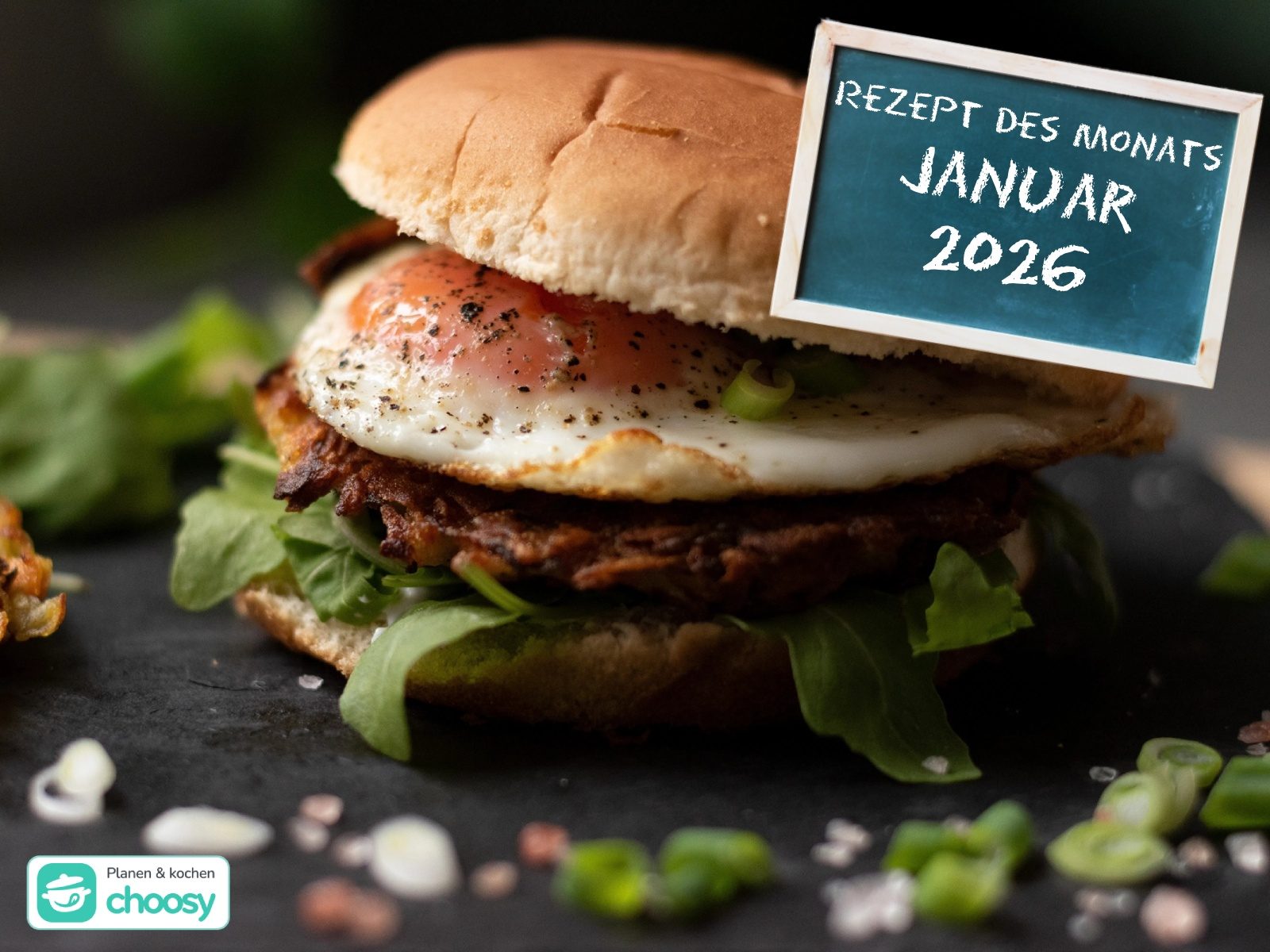 Rezept des Monats 01.2026: Kartoffel-Rösti-Burger 4 rezept des monats head 01 2024