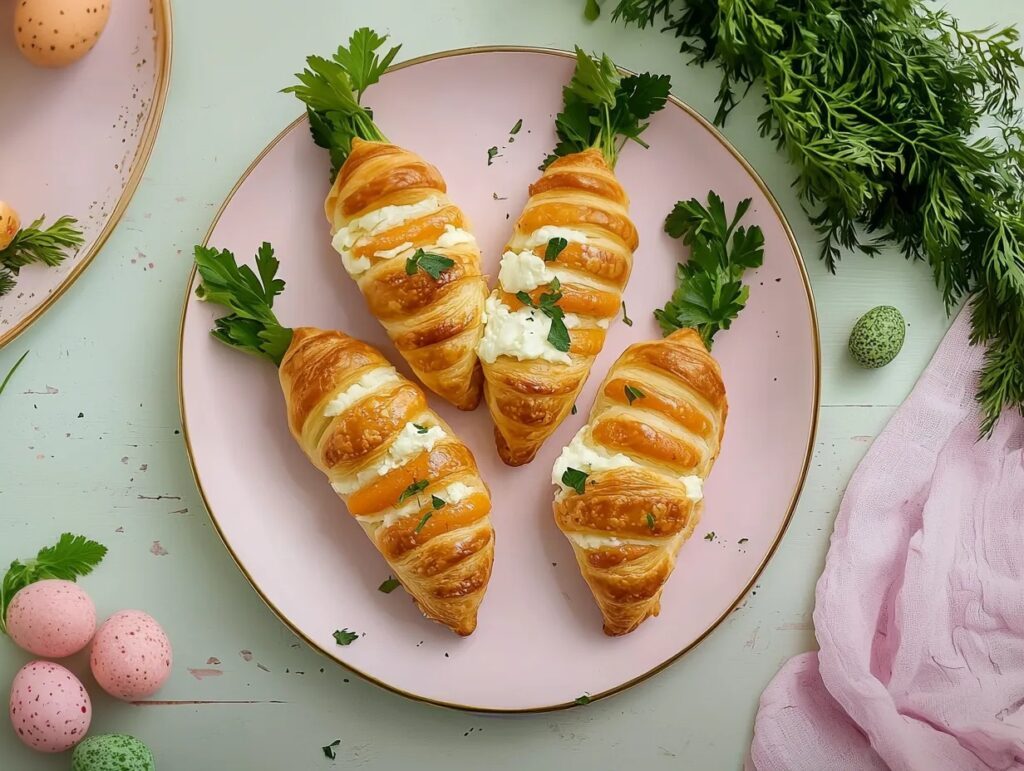 Rezept für Blätterteigmöhren mit Käse-Kern