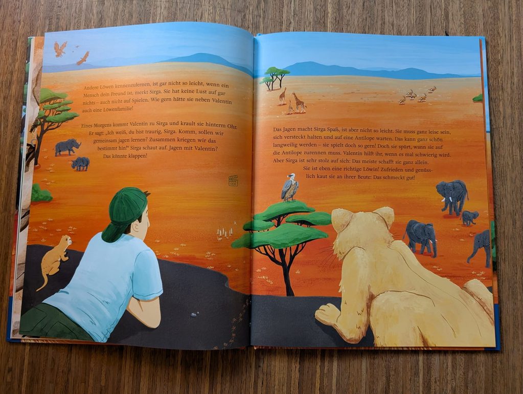 Kinderbuch "Sirga und Valentin" - Ein Mann, eine Löwin, eine Freundschaft fürs Leben 9 PXL 20260927 162359771