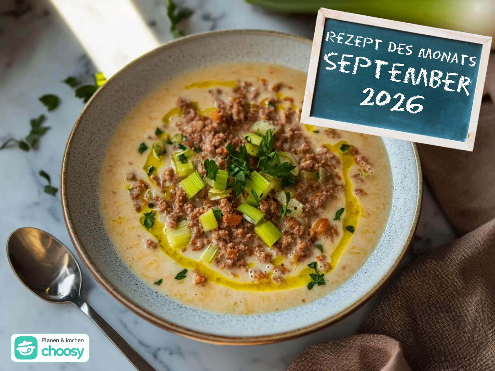 Rezept des Monats 09.2026: Veggie Käse-Lauch-Hack-Suppe 4 rezept des monats head master 2024 1