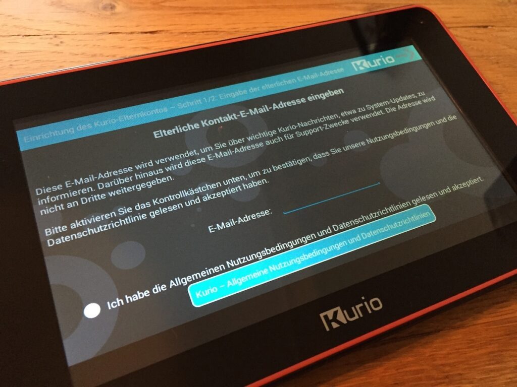 Datenschutz beim Kurio Tablet für Kinder