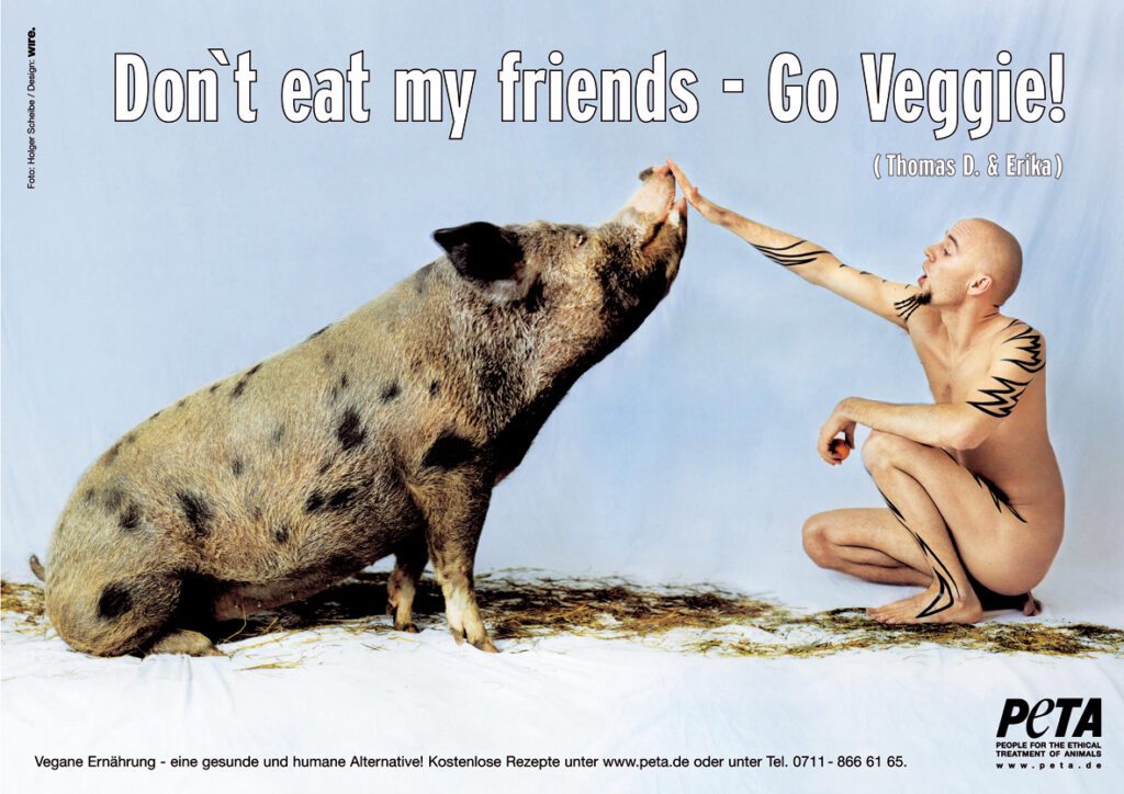 Fleischlos glücklich - vegane Ernährung bei Kindern 2 PETA ThomasDSchwein 300